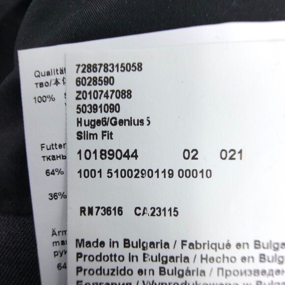 HUGO BOSS Virgin Wool Slim Fit Super 120 Stretch Tailoring Two Button Blazer 36R - Picture 11 of 12